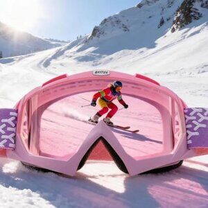 Snowboard Goggle Glasses Clear Wide View